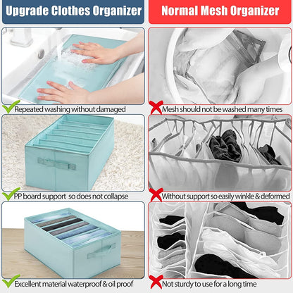 5/10PCS Wardrobe Storage Bag Boxes Clothes Jeans Pants Drawer Organizer AU