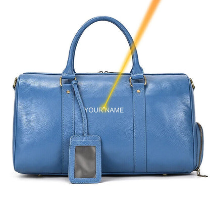 Genuine Leather Travel Bag Men Women Cowhide Casual Travel Weekend Shoulder Bag