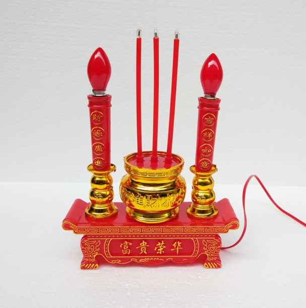 23cm Chinese LED Candle Lamp Buddhist Indoor Decorations Candle Light Decorate