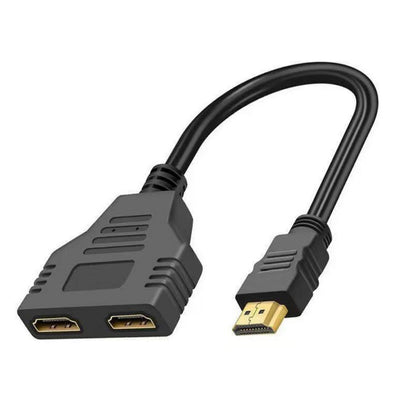 HDMI 1 in 2 out Splitter Crossover Male To Dual Female 2.0 Converter HD cable