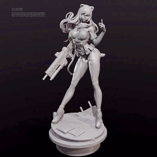 50mm resin figure model Fantasy Shooting Girl 3D Printing Unassembled Unpainted