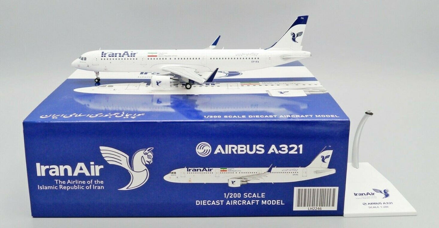 1:200 JC Wings Iran Air AIRBUS A321 Passenger Airplane Diecast Aircraft Model