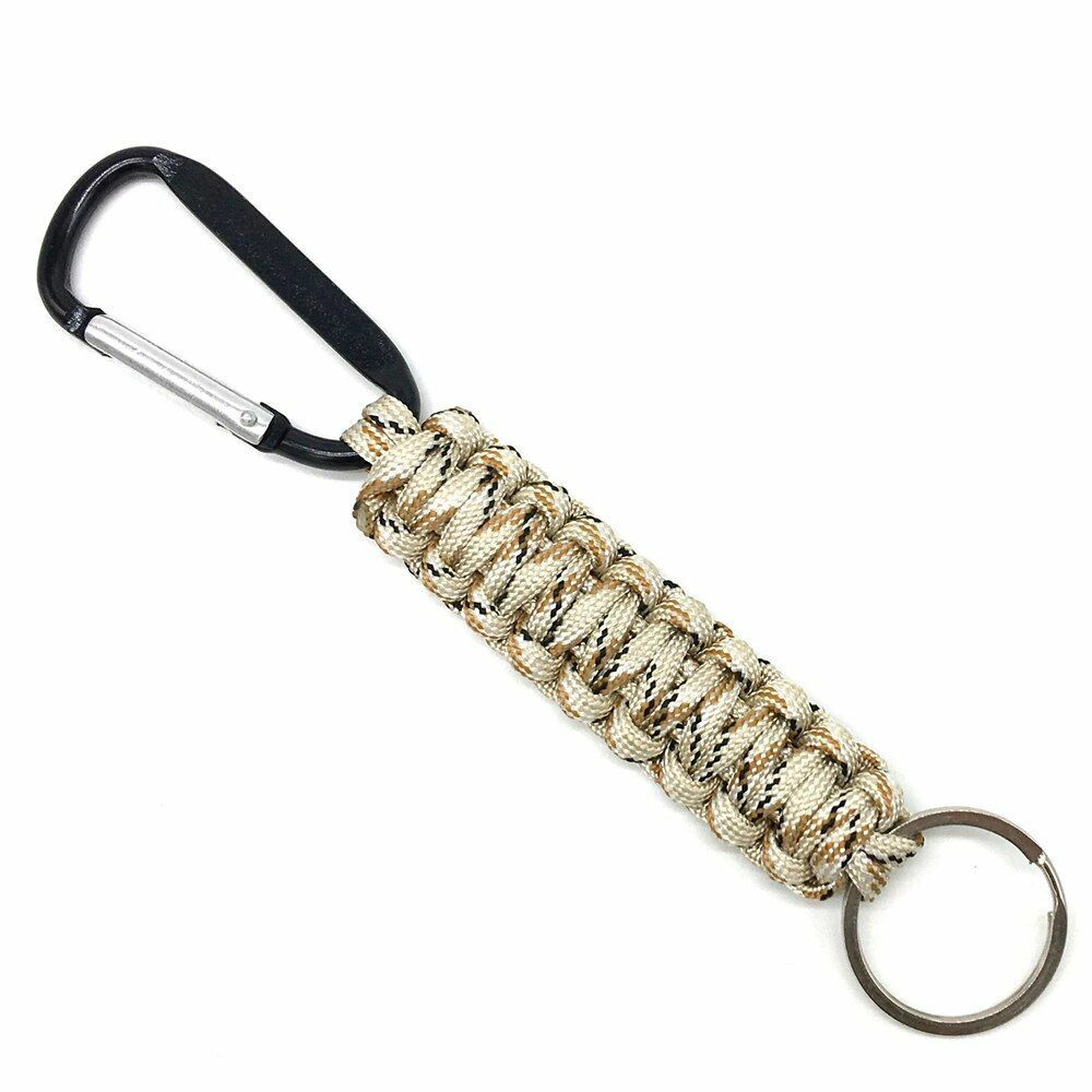 Cord Keychain Military Emergency Paracord Survival Kit Parachute Rope Carabiner
