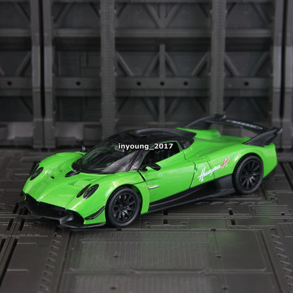 1/32 Pagani Huayra R Model Car Diecast Toy Cars Toys for Boys Kids Gifts Green