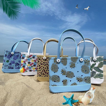 Large Rubber Beach Shoulder Tote Bag Luxury Summer Travel Outdoor Waterproof Bag