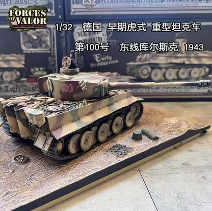 1:32 FOV German Tiger 502 Heavy Tank WWII Kursk Diecast Military Armor Model