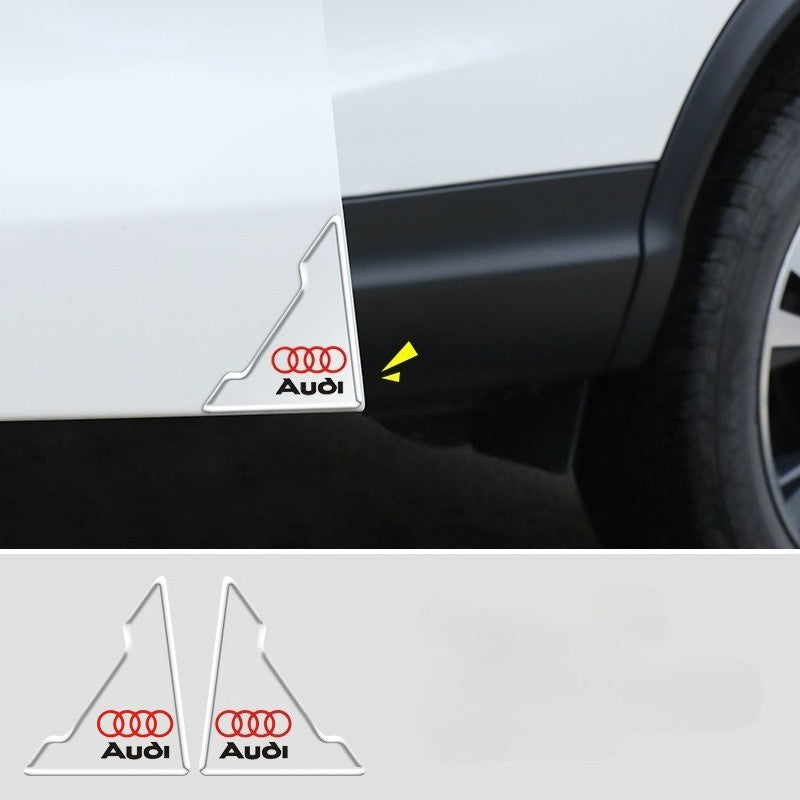 2-piece car door corner anti-collision strip transparent protective tape