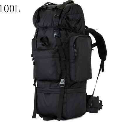 100L Military Tactical Backpack Large Capacity Waterproof Travel Bag Rain Cover