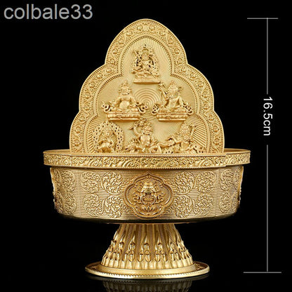 16.5cm 6.5" copper six Jambhalas statue Jambhala Kubera Water god of Wealth