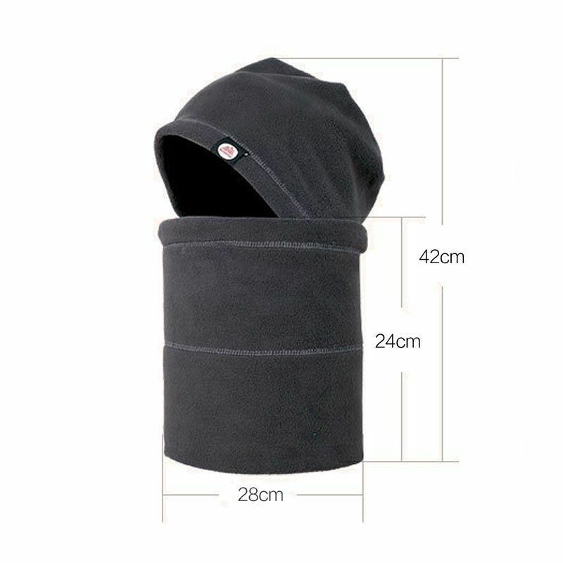 Outdoor Unisex Hat Skiing Warm Winter Polar Fleece Sports Black Grey Pink Blue