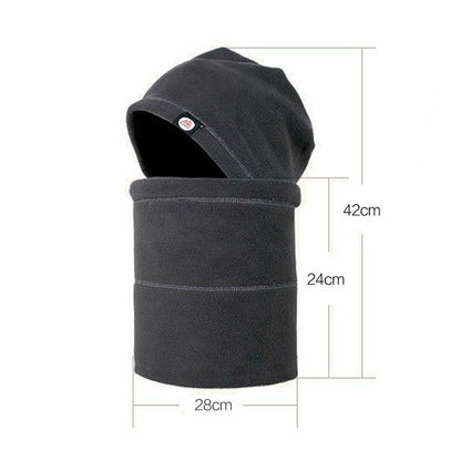 Outdoor Unisex Hat Skiing Warm Winter Polar Fleece Sports Black Grey Pink Blue