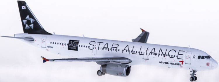 JC Wings Asiana for Airbus A321 HL7730 1/400 DIECAST Aircraft Pre-builded Model