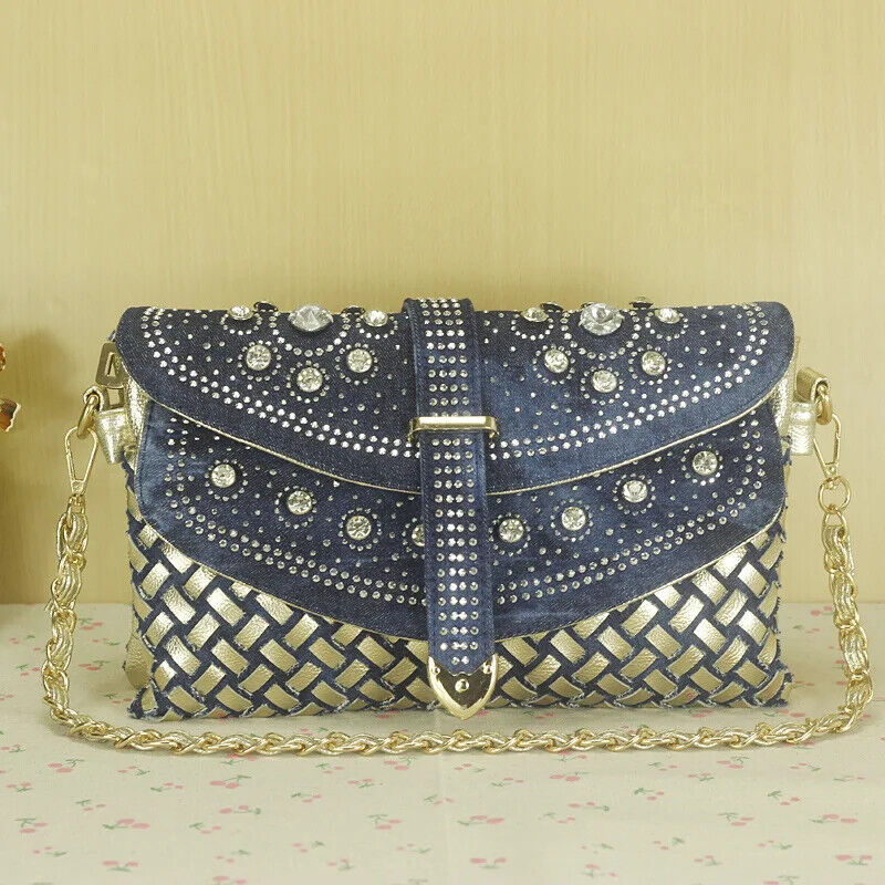 Women Bag Lady Shoulder Bags Designer Handbags Weaving Jean Bags Woman