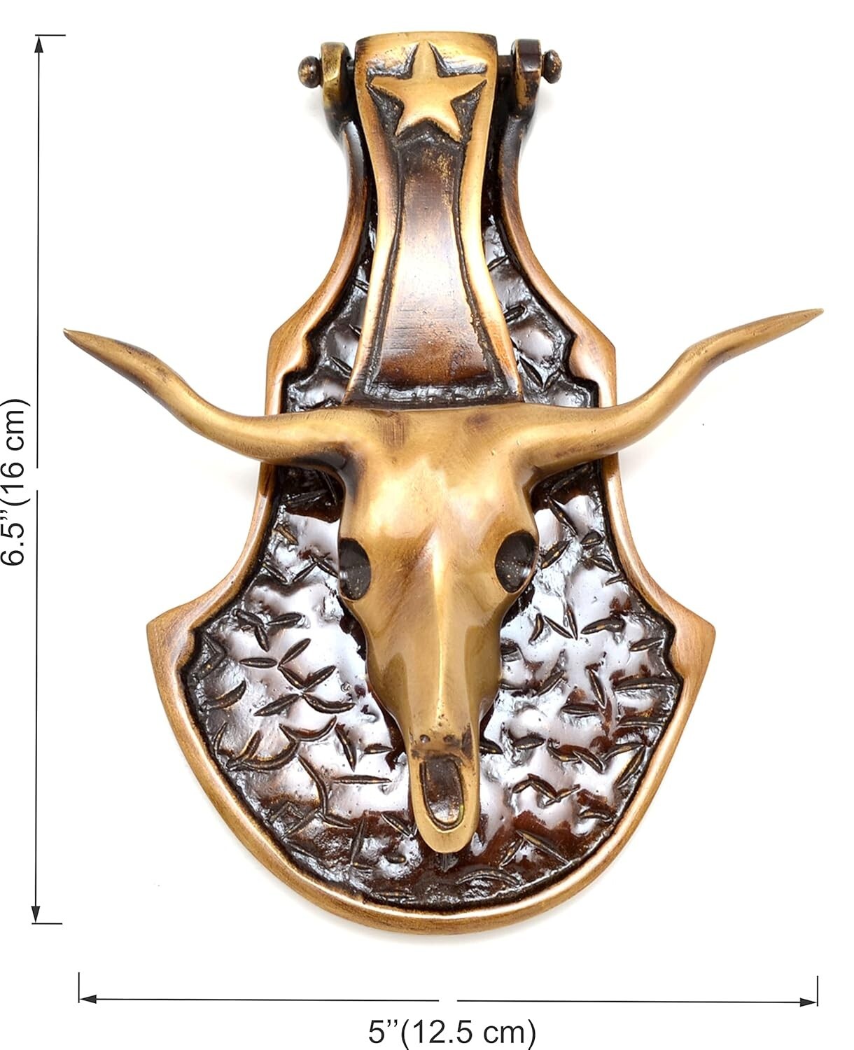 Antique Look Brass Bull Head Design Brass Door Knocker Door Bell Home Decor