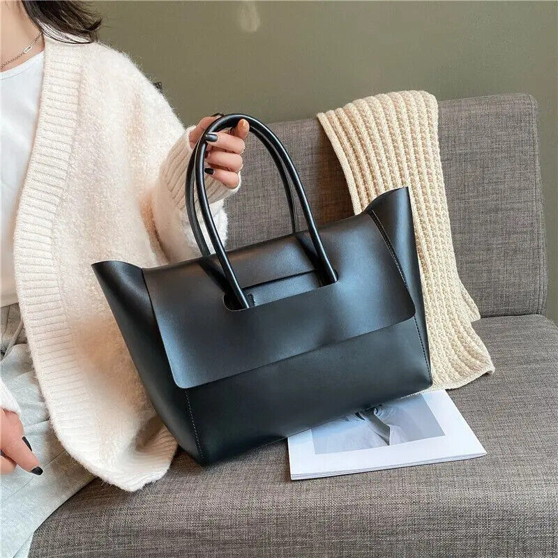 2023 Handbags Woman Tote Bag Simple PU Leather Female Shoulder Bag