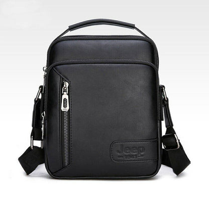 Men Crossbody Bag Multi-function Shoulder Bags Large Capacity Split Leather Bag