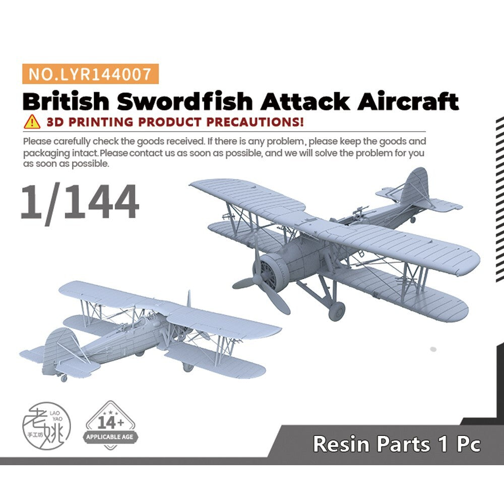 Yao's Studio LYR144007 1/144 Military Model Kit British Swordfish Attack Aircraf