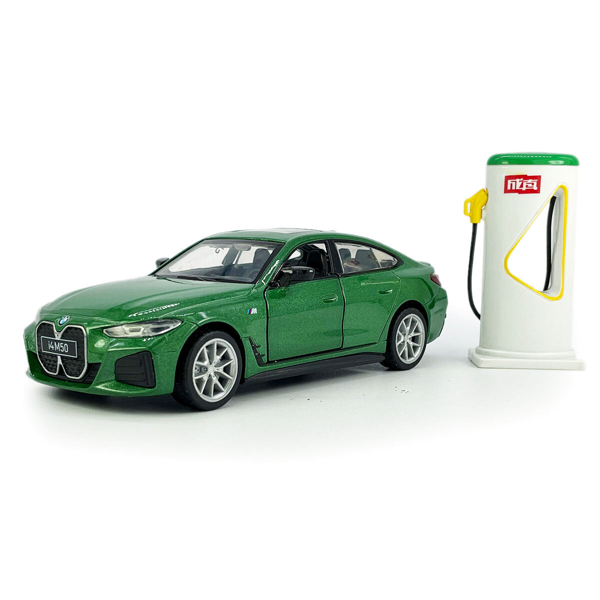 1/34 BMW i4 M50 EV Model Car Diecast Toy Vehicle Toys for Boys Kids Gifts Green