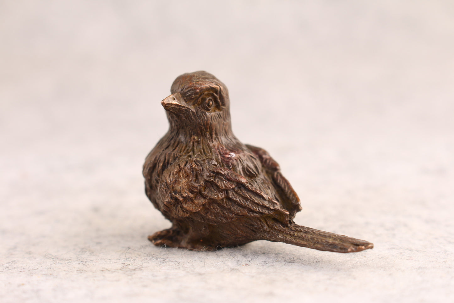 Chinese Lucky bird bronze tree art Statue figure tea pet gift table decoration