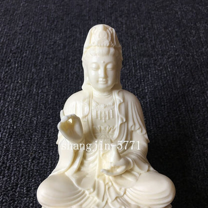 Chinese Buddha Resin Lotus Clean Bottle Guanyin Statue Statue Modern Sculpture