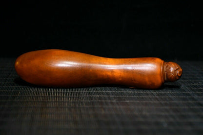 Chinese Old BoxWood Hand Carved Exquisite Boxwood Tea Shovel Statue Art Decor