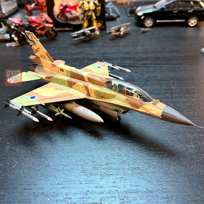 1: 72 US F-16I Storm Two seat Multi mission Fighter Metal Model with Weapon Whee