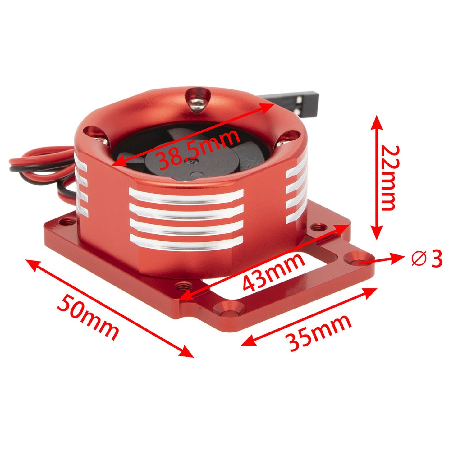 Blue Motor Cooling Fan Motor Radiator For TRAXXAS 4WD SLEDGE Monster 1/8 Truck;