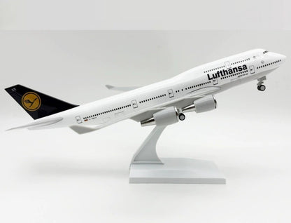 30CM Lufthansa BOEING 747-400 Passenger Plane Landing Gear Resin Aircraft Model