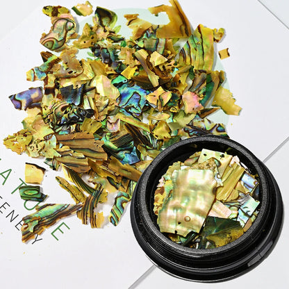 Nail Art Charms Flakes Abalone 3D Irregular Slice Shell Stone DIY Manicure Decor