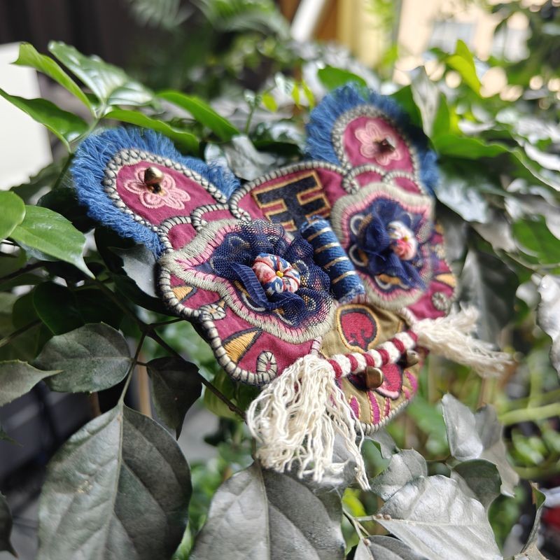Chinese Vintage Style Embroidery Tiger Head Patch DIY Applique