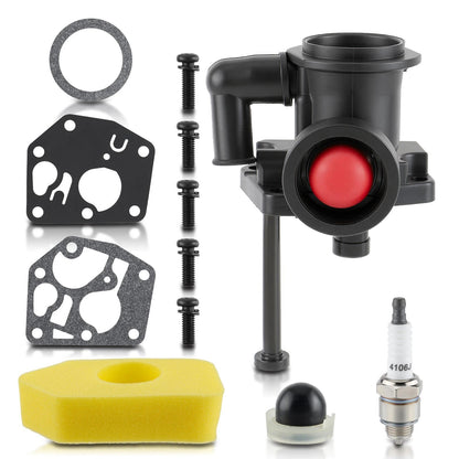 Lawn Mower Carburetor Repair Part for B&S 795469 148CC Engine With Spark Plug