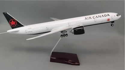 47CM AIR CANADA B777-300ER Airplane Led Sound- controll Plane Light Resin Model