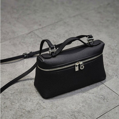 Small Mini Real Leather Box Tote Handbag Purse Crossbody Shoulder Bag Clutch