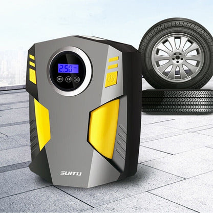 12V Auto STOP Air Inflator Car Tire Pump Compressor Electric Portable DC 150 PSI