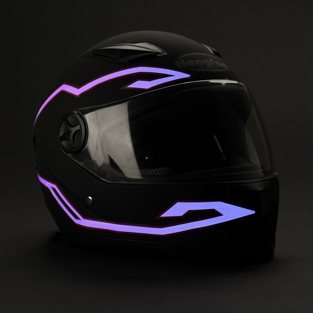 Motorcycle LED Night Lights Strip Riding 4PCS Signal Helmet EL Cold Light 4 Mode