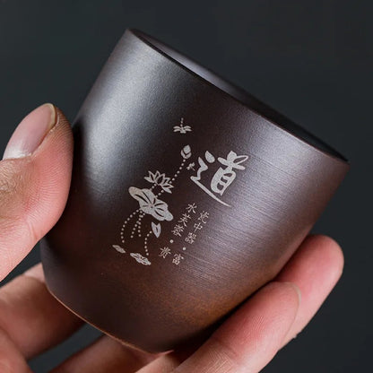 Yixing Purple Clay Teacup Handmade Master Teacup Portable Personal Single Cup
