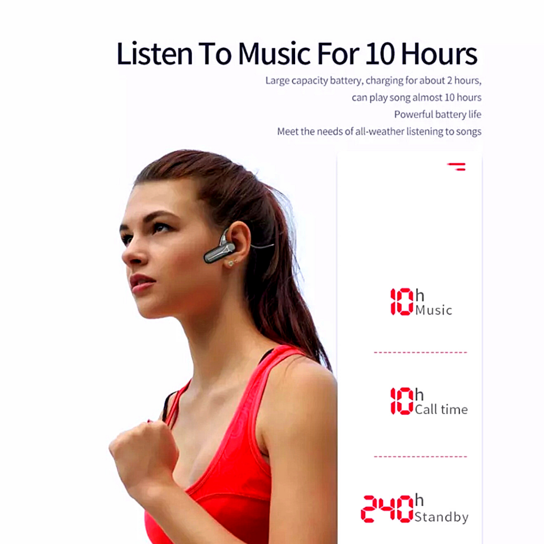Bone Conduction Headphones Bluetooth 5.0 Wireless Earbuds Outdoor Sport Headset