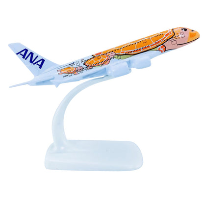 New 1:500 Scale Orange ANA Sea Turtle Painting A380 Alloy Plane Aircraft Model