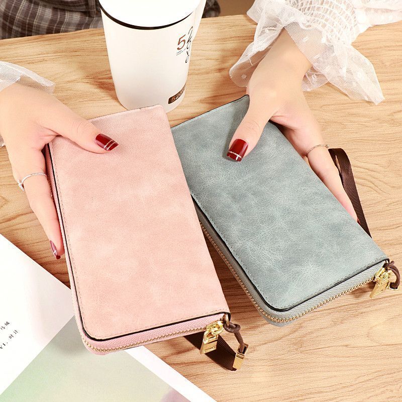 Wristband Wallet Clutch Long Card Purse Holder 19*9*3 CM Gray Pink Black Green
