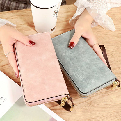 Wristband Wallet Clutch Long Card Purse Holder 19*9*3 CM Gray Pink Black Green