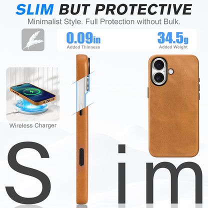 Genuine Leather Case for Iphone 17 6.3" 2025 | Compatible with Magsafe, Camera B