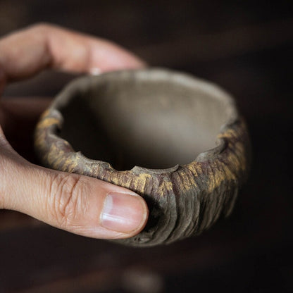 One Cup Handmade Craft Flower Relief Yixing Zisha Qingduan Clay Tea Cup 120ml