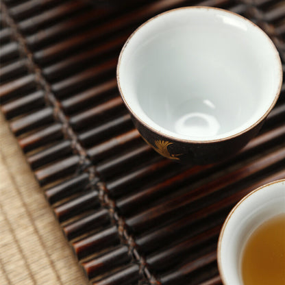 Tea Cup Chinese Tea Cup Crane Relief Creative Kungfu Tea Cup Master Cup Of Tea
