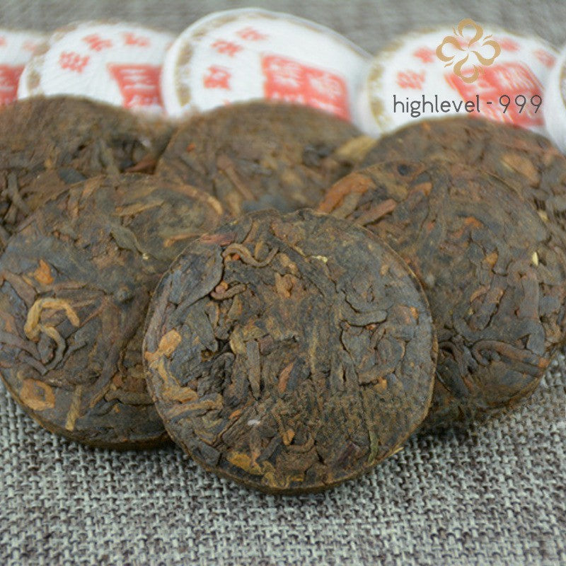 500g Dry Stored Menghai Sticky Rice Aroma Ripe Puer Tea Mini Yubing Tuocha Tea