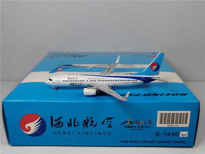 1:400 JC Wings HEBEI AIRLINES BOEING B737-800 Passenger Airplane Diecast Model
