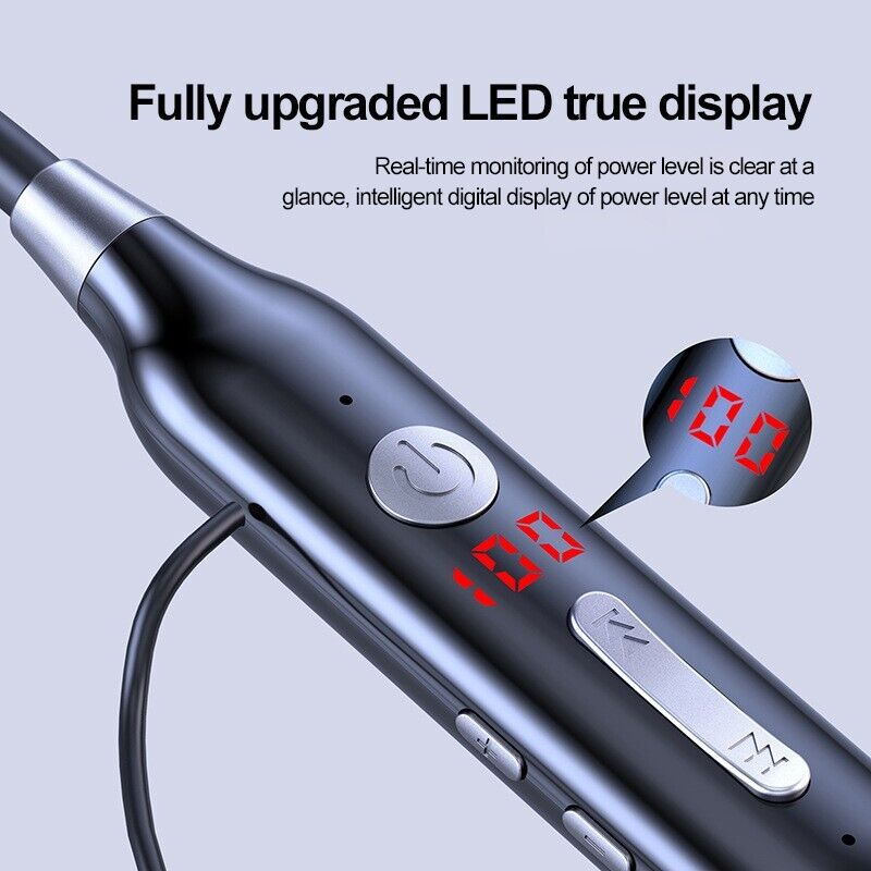 Wireless Bluetooth Neckband Headphones Mic Headset Stereo Earbuds Earphone