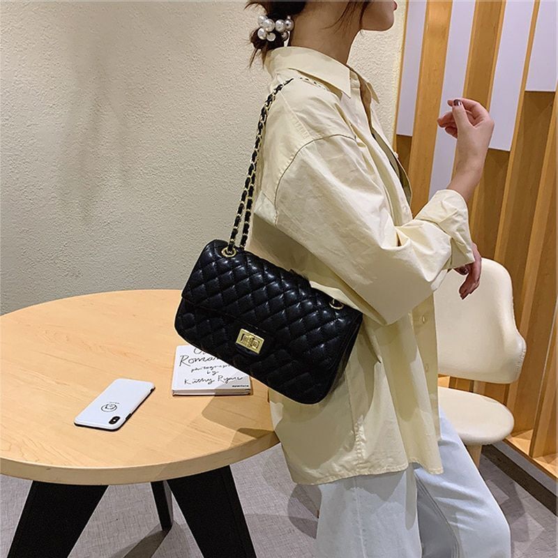 Shoulder Bag Leather Pattern Straddle Small Bag Purse Handbag 26*16*8 CM