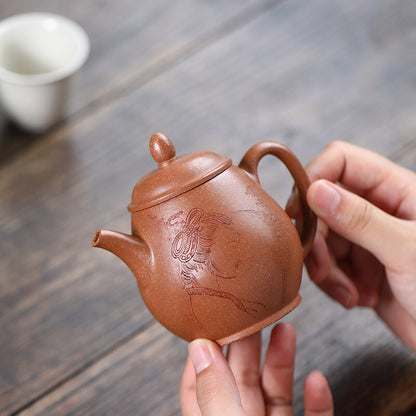 Full Handmade Tea Pot Marked Real Yixing Zisha Jiangpo Clay Master Pot 200ml New