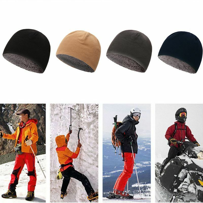 Fleece Hat Winter Warm Velvet Thick Hooded Cap Windproof Cycling Sports Running