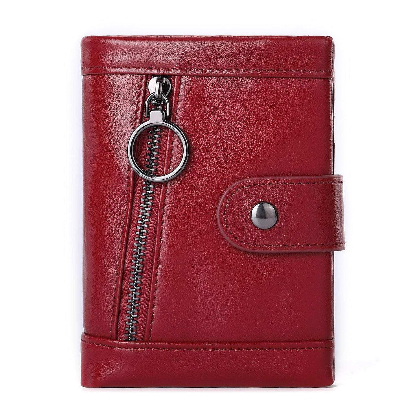 RFID Blocking Wallet Genuine Leather Purse Credit Card Holder Zipper Clutch Bags